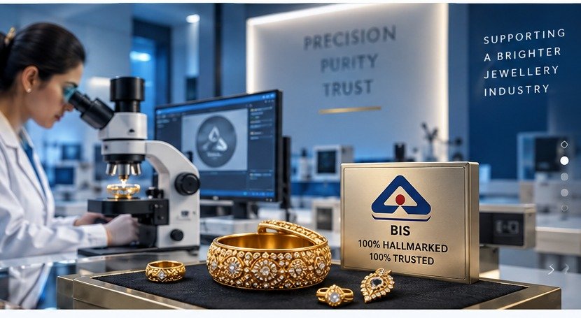 Jewellery hallmark laboratory and laser marking environment